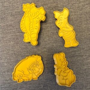 Yellow vintage Winnie the Pooh Cookie Cutters Set